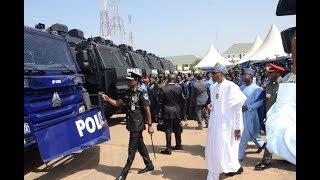 Just In : President Buhari Inaugurates Police Data Centre, Launches Electronic Surveillance Vehicles