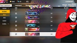 Pushing for Top 10 in Global leaderboard Of Highest  Squad kills || Free fire rank season 14