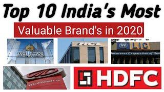 TOP 10 INDIA'S MOST VALUABLE BRAND'S IN 2020