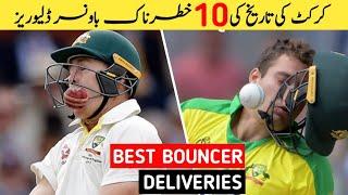 Top 10 Bouncer Delivers In Cricket History || Super Fast Bouncers Ever ||