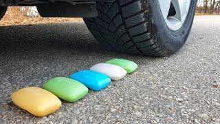 Crushing Crunchy & Soft Things by Car! EXPERIMENT CAR vs SOAP