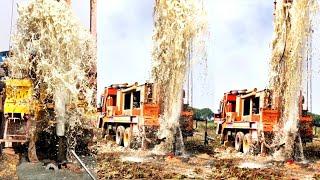 Borewell drilling | Top 10 borewell points Video | Amazing water Pressures 10 Hp Motors