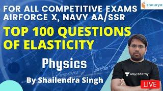 Top 100 Questions of Elasticity | Target NDA, Air Force Group X • Navy | Shailendra Singh