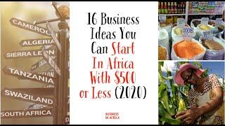 Top 16 Business Ideas You Can Start In Africa With $500 or Less, best business ideas in africa,