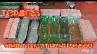 Plastic bottles and Cement-Top ideas Making cement  flowers post at home for you