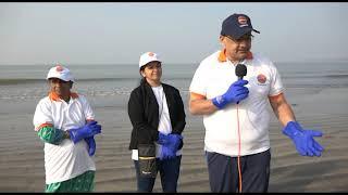 Versova Beach Cleanup - Plastic waste segregation and recycling activity at Versova beach, Mumbai