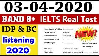 NEW IELTS LISTENING PRACTICE TEST 2020 WITH ANSWERS | 03-04-2020