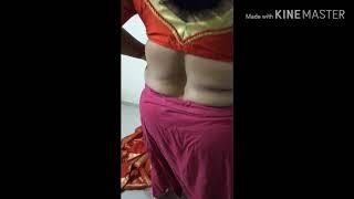 Red69#saree dropped aunty||good figure bhabhi||hot looking red sarees#