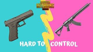 Top 10 Hardest Guns To Control in PUBG MOBILE