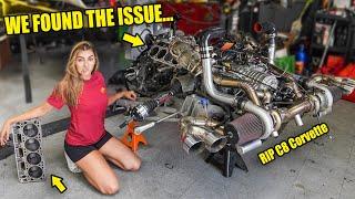 Tearing down my Blown C8 Corvette Engine... Not what we were expecting...