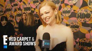 "Succession" Star Sarah Snook Talks Top Globes Moments | E! Red Carpet & Award Shows