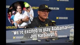 Jim Harbaugh excited for the opportunity to play Alabama in Citrus Bowl