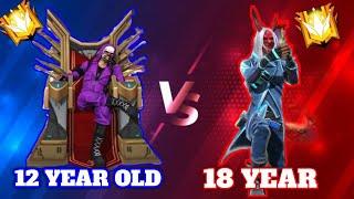 Free fire ✌coustom, 12 Year old-Starkid vs 18 year boy. 1 vs1 game play