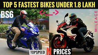 TOP 5 Fastest BIKES under 1.8 lakh