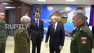 Syria: Putin holds talks with Assad at new Russian command centre