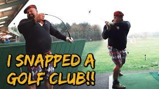 WORLDS STRONGEST MAN HITS LONGEST DRIVE?!