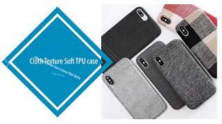 Cloth Texture Soft TPU Ultra Thin Canvas Cases Canvas Fiber Matte Frosted Soft TPU Silicone Case