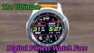 Samsung Galaxy Watch/Gear S3 Top Digital Fitness Watch Face