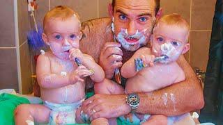 Funniest Daddy Playing With Twins Baby- Big Daddy