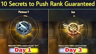 Top 10 Secrets To Push Rank Guaranteed PUBG Mobile | Push Rank To Ace, Conqueror PUBG Mobile