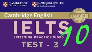 Cambridge IELTS 10 Listening Test 3 with Answer Key 2020