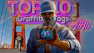 Top 10 high point Graffiti tags | Watch Dogs 2 | Athii Gameplay