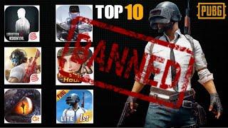 Top 10 BANNED GAMES ON ANDROID JUST LIKE PUBG YOU NEED TO KNOW