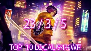 TOP 10 LOCAL LING 94% WR + NEW STREET PUNK SKIN ( RANKED MATCH FULL LENGHT )