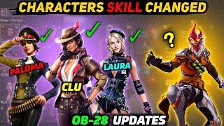 TOP 3 CHARACTER SKILL CHANGES IN OB28 UPDATE FREE FIRE | JUNE 2021 CHARACTER ABILITY UPDATE IN TAMIL