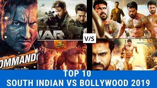 top 10 south indian - hindi dubbed movies  2019 vs top 10 bollywood movies 2019