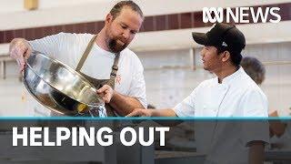 Coronavirus: Top chefs swap empty restaurants for cooking meals for the vulnerable | ABC News