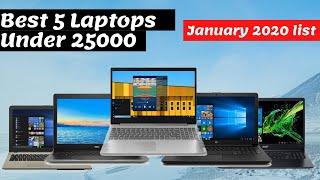 Top 5 Best Laptops Under 25000 in India 2020. Windows 10 Home, 4GB RAM, 1TB Storage, Intel i3.