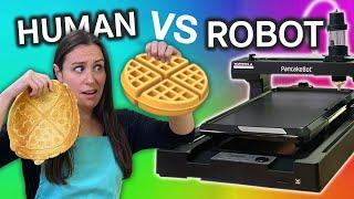 Human VS Robot PANCAKE ART CHALLENGE // Taking Your Requests