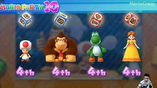 Mario Party 10 Series Maps Peach vs Donkey Kong vs Daisy vs Toad (Airship Central) MARIO CRAZY