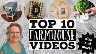 Top Ten Farmhouse DIYs 2020~Thrift Store Upcycles~Trash to Treasure~Look for Less~Home Decor DIYs