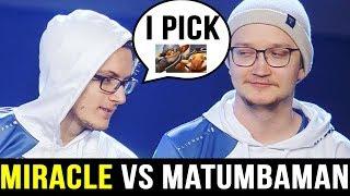 MIRACLE vs MATUMBAMAN with LMAO Techies Pick Dota 2