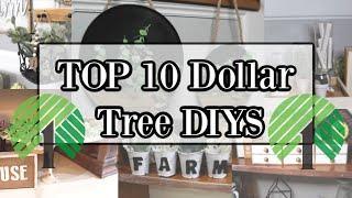 TOP 10 DOLLAR TREE DIYS | FARMHOUSE DOLLAR TREE DIYS