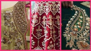 Top10! Very Beautiful Zardosi work Embroidery Designs // New Fancy Embroidery 2020/21