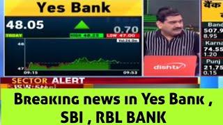 Breaking news in YES BANK , SBI , RBL BANK ...