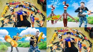 Battle Nerf War: Top 10 Police Nerf Guns Robbers Group BATTLE NERF