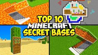 "TOP 10 MINECRAFT SECRET BASES" (Minecraft Secrets, Minecraft Bases, Minecraft House, Hidden Door)