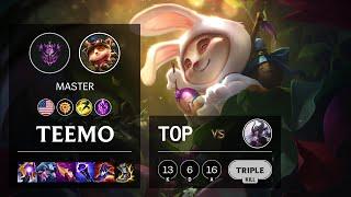 Teemo Top vs Syndra - NA Master Patch 11.10