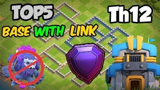 NEW TOP 5 TH12 WAR BASE || WITH LINK IN DESCRIPTION || th 12 war base 2020 || th12 war base link