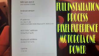 MOTOROLA ONE POWER PIXEL EXPERIENCE ANDROID 10 WITH VOLTE INSTALLATION PROCESS
