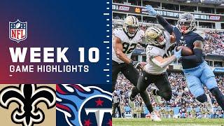 Saints vs. Titans Week 10 Highlights | NFL 2021