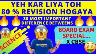 MOST IMPORTANT DIFFERENCE BETWEEN QUESTION OF SCIENCE CBSE CLASS 10TH  BOARD EXAM 2020