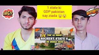 Pakistani reaction on|| Top 10 rich state in India by GDP||