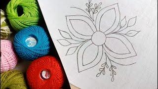 Hand Embroidery Flower Design,সহজে সুন্দর ফুল সেলাই করুন,The Embroidery Channel  by Rup Handicraft