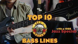 Top 10 Guns N' Roses bass lines - with a 1988 Fender japanese Jazz Special