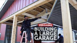 Building a Large Garage 10: Installing Porch Ceiling